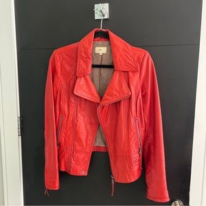Genuine Red Leather Jacket